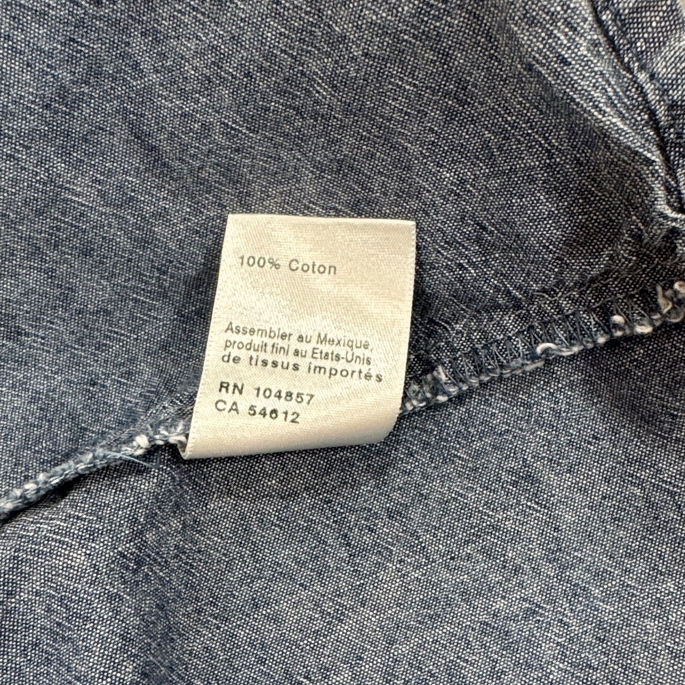 AG Adriano Goldschmied 100% Cotton Ombre Blue Denim Blouse Size Small - Picture 8 of 10